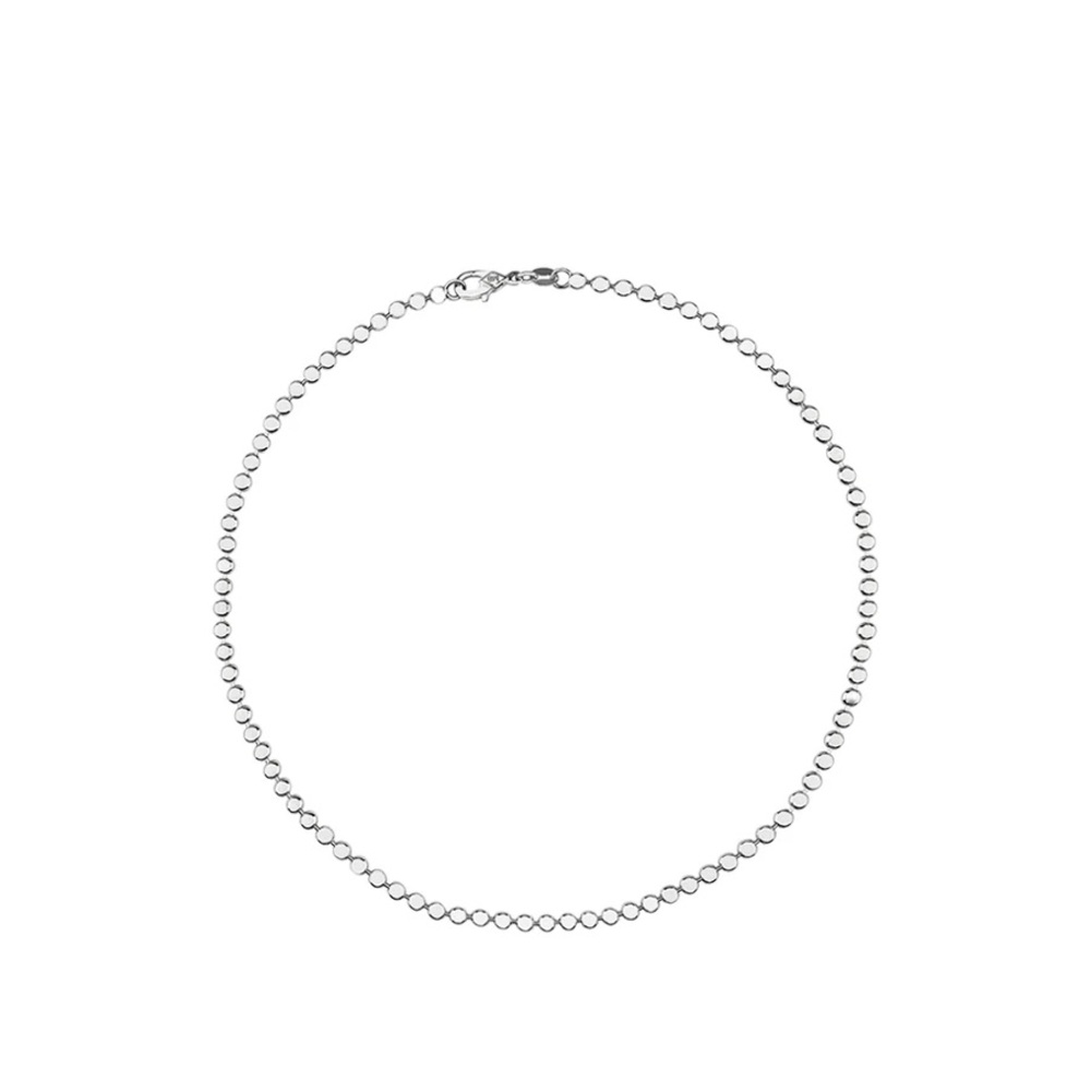 MB Styles Sterling Silver Dot Chain Necklace